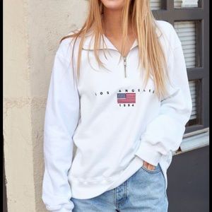 John Galt Los Angeles Half Zip Sweatshirt